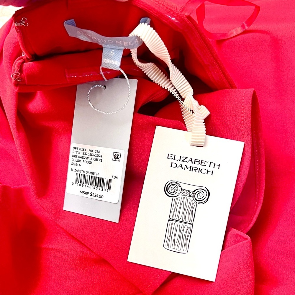 NWT, Antonio Melani × Elizabeth Damrich Radzwill Crepe Strapless Dress Size 6 - Picture 7 of 13